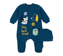  Комплект (чоловічок утеплений + шапочка) дитячий К8КП008, фото 1 