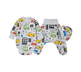  Комплект (чепчик + боді + повзунки) дитячий К5ФТ018, image 1 