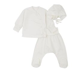  Комплект (чепчик + льоля + повзунки) дитячий утеплений з начосом К1ФТ003, фото 1 