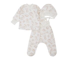  Комплект (чепчик + льоля + повзунки) дитячий утеплений з начосом К1ФТ003, image 1 