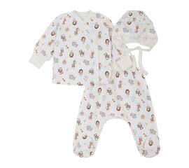  Комплект (чепчик + льоля + повзунки) дитячий утеплений з начосом К1ФТ003, image 1 