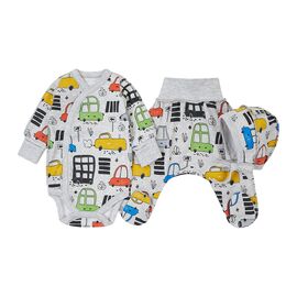  Комплект (чепчик + боді + повзунки) дитячий К5ФТ018, image 1 