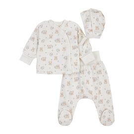  Комплект (чепчик + льоля + повзунки) дитячий утеплений з начосом К1ФТ003, image 1 