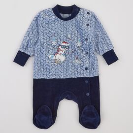  Чоловічок (комбінезон) велюровий дитячий 8ВЛ017, фото 1 