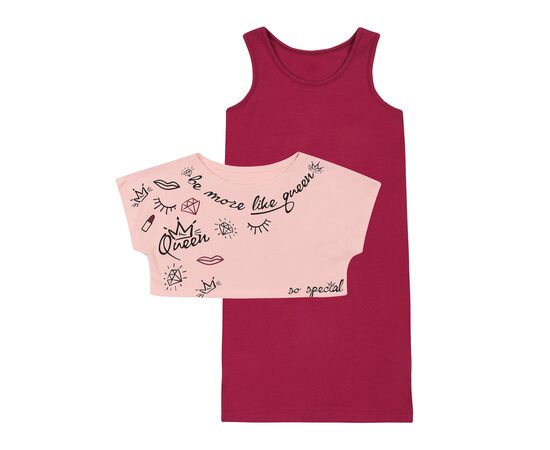  Комплект дитячий з сарафану та футболки К15СК100, фото 1 