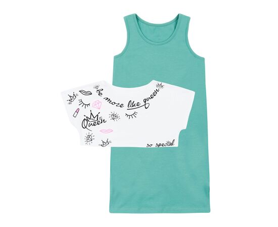  Комплект дитячий з сарафану та футболки К15СК100, фото 4 