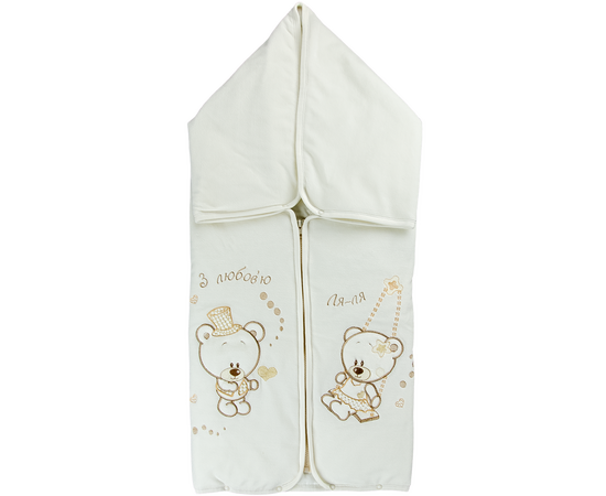  Демісезонний велюровий конверт-ковдра для новонароджених 14ВЛ003, image 2 