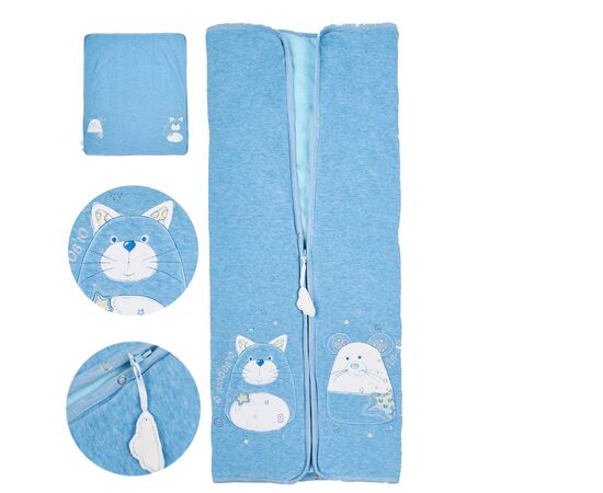  Демісезонний велюровий конверт-ковдра для новонароджених 14ВЛ003, image 1 