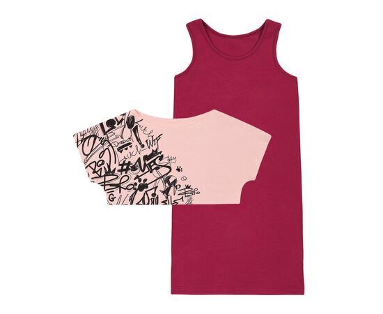  Комплект дитячий з сарафану та футболки К15СК100, фото 4 