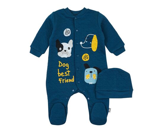  Комплект (чоловічок утеплений + шапочка) дитячий К8КП008, фото 2 