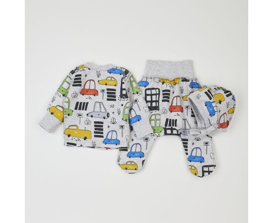  Комплект (чепчик + льоля + повзунки) дитячий утеплений з начосом К1ФТ003, image 2 