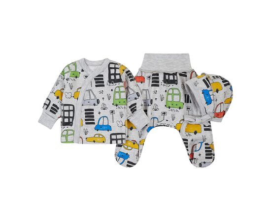  Комплект (чепчик + льоля + повзунки) дитячий утеплений з начосом К1ФТ003, image 1 