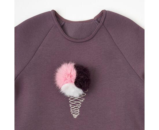  Сукня з довгими рукавами утеплена з начосом дитяча 5ТФ129, фото 4 