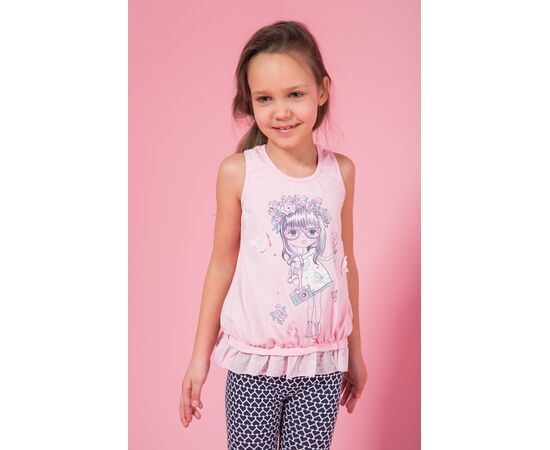  Майка з шифоновою вставкою дитяча 4В146, фото 7 