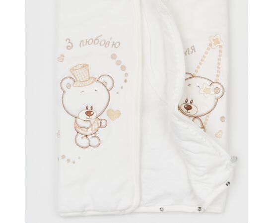  Демісезонний велюровий конверт-ковдра для новонароджених 14ВЛ003, image 5 