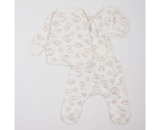  Комплект (чепчик + льоля + повзунки) дитячий утеплений з начосом К1ФТ003, image 4 