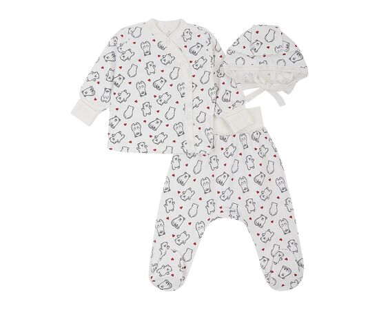  Комплект (чепчик + льоля + повзунки) дитячий утеплений з начосом К1ФТ003, фото 2 