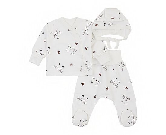  Комплект (чепчик + льоля + повзунки) дитячий утеплений з начосом К1ФТ003, image 1 