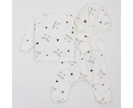  Комплект (чепчик + льоля + повзунки) дитячий утеплений з начосом К1ФТ003, image 2 