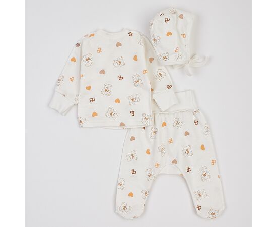  Комплект (чепчик + льоля + повзунки) дитячий утеплений з начосом К1ФТ003, image 5 