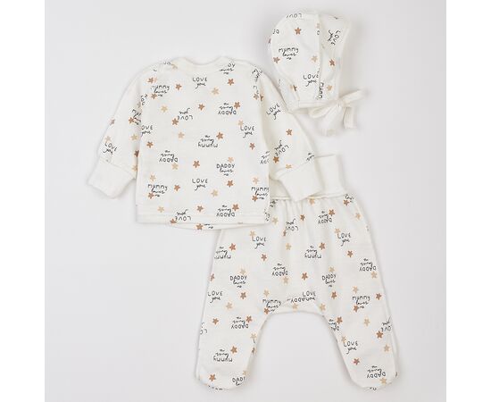  Комплект (чепчик + льоля + повзунки) дитячий утеплений з начосом К1ФТ003, image 5 