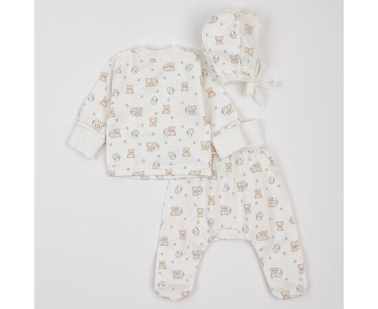  Комплект (чепчик + льоля + повзунки) дитячий утеплений з начосом К1ФТ003, image 5 