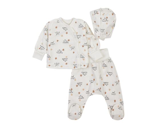  Комплект (чепчик + льоля + повзунки) дитячий утеплений з начосом К1ФТ003, image 1 