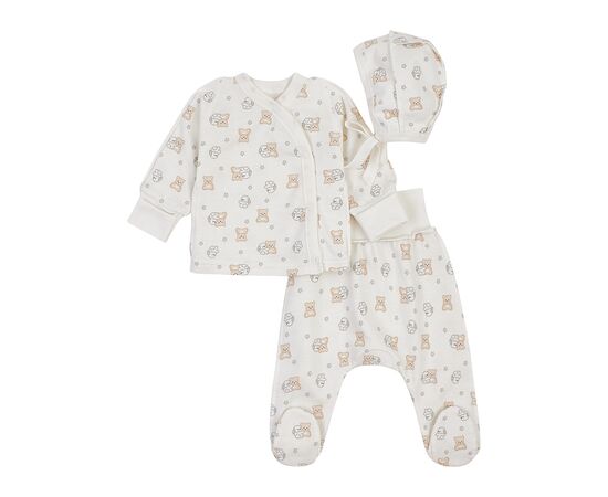  Комплект (чепчик + льоля + повзунки) дитячий утеплений з начосом К1ФТ003, image 4 