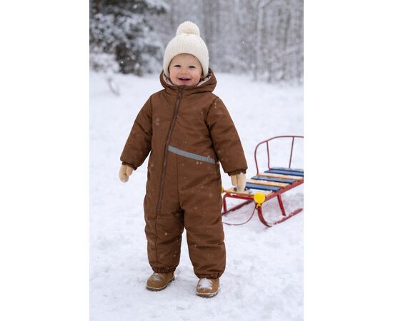  Зимовий комбінезон дитячий з утеплювачем на флісі 8ПЛ078, фото 10 