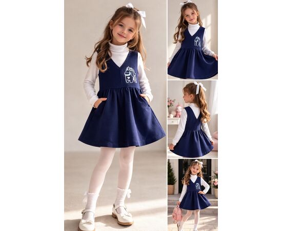  Комплект дитячий з сарафану та гольфу К15ДВ121, фото 10 