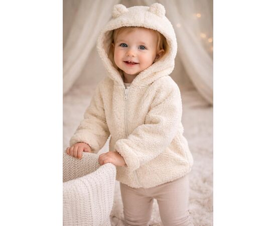  Куртка Тедді з капюшоном на бавовняній підкладці дитяча 2МТ019, image 8 